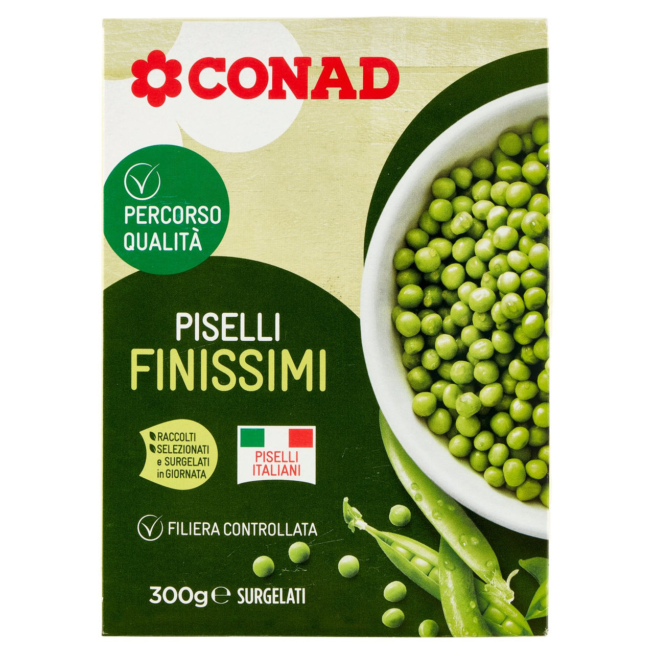 CONAD Percorso Qualità Piselli Finissimi Surgelati 300 g