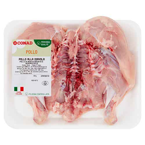CONAD Percorso Qualità Pollo alla Diavola Pollo a Busto Aperto e Schiacciato