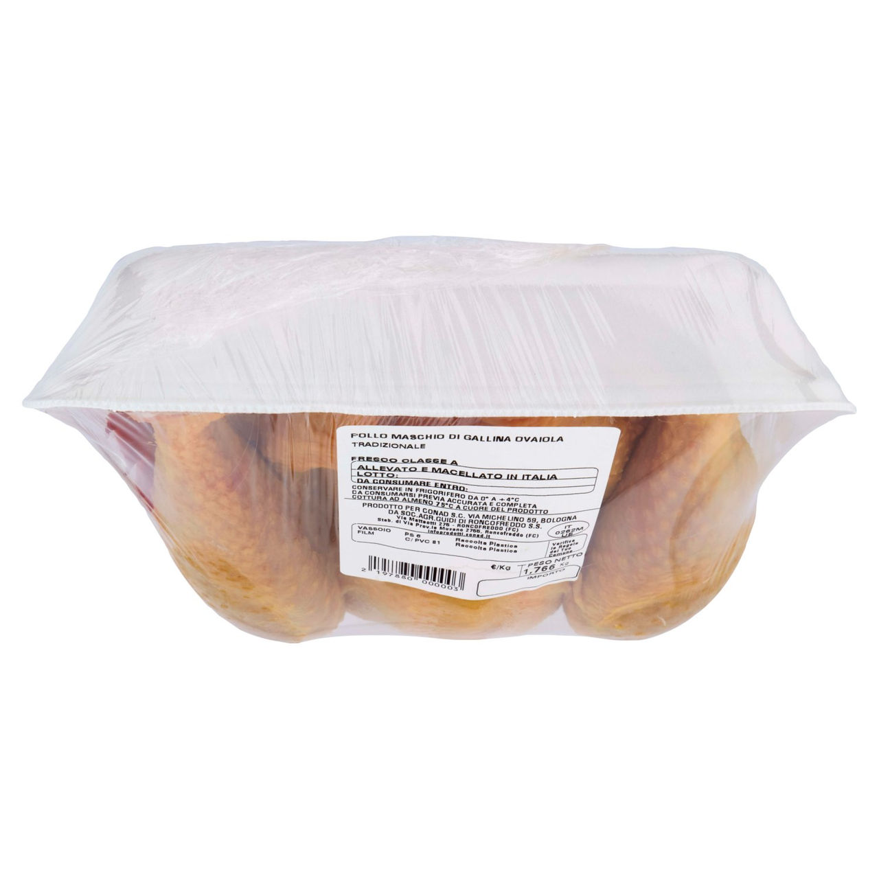 CONAD Percorso Qualità Pollo Golden Allevato Senza Uso di Antibiotici* Pollo Maschio Tradizionale