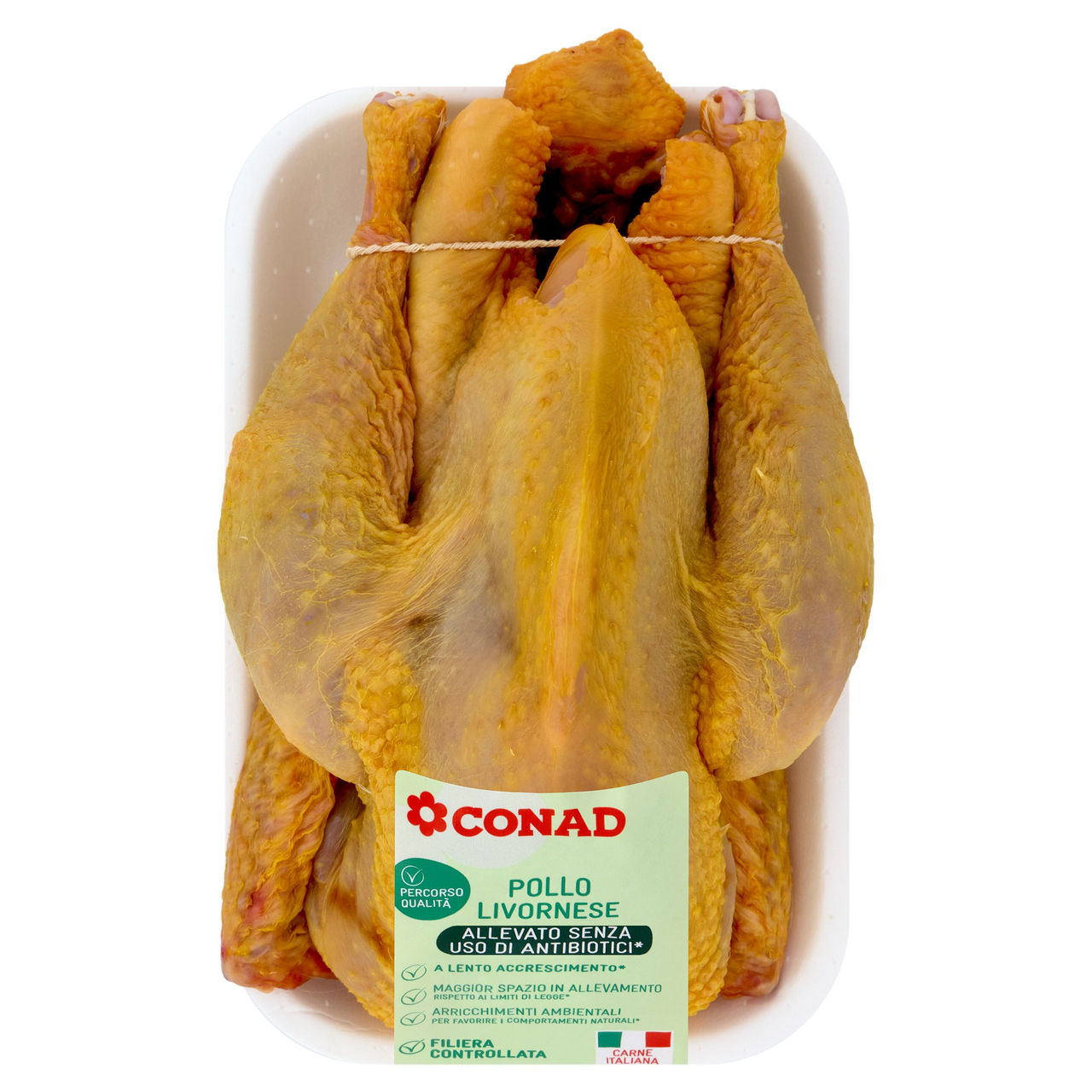 CONAD Percorso Qualità Pollo Livornese Allevato Senza Uso di Antibiotici* Pollo Maschio Busto