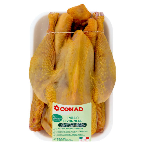 CONAD Percorso Qualità Pollo Livornese Allevato Senza Uso di Antibiotici* Pollo Maschio Busto
