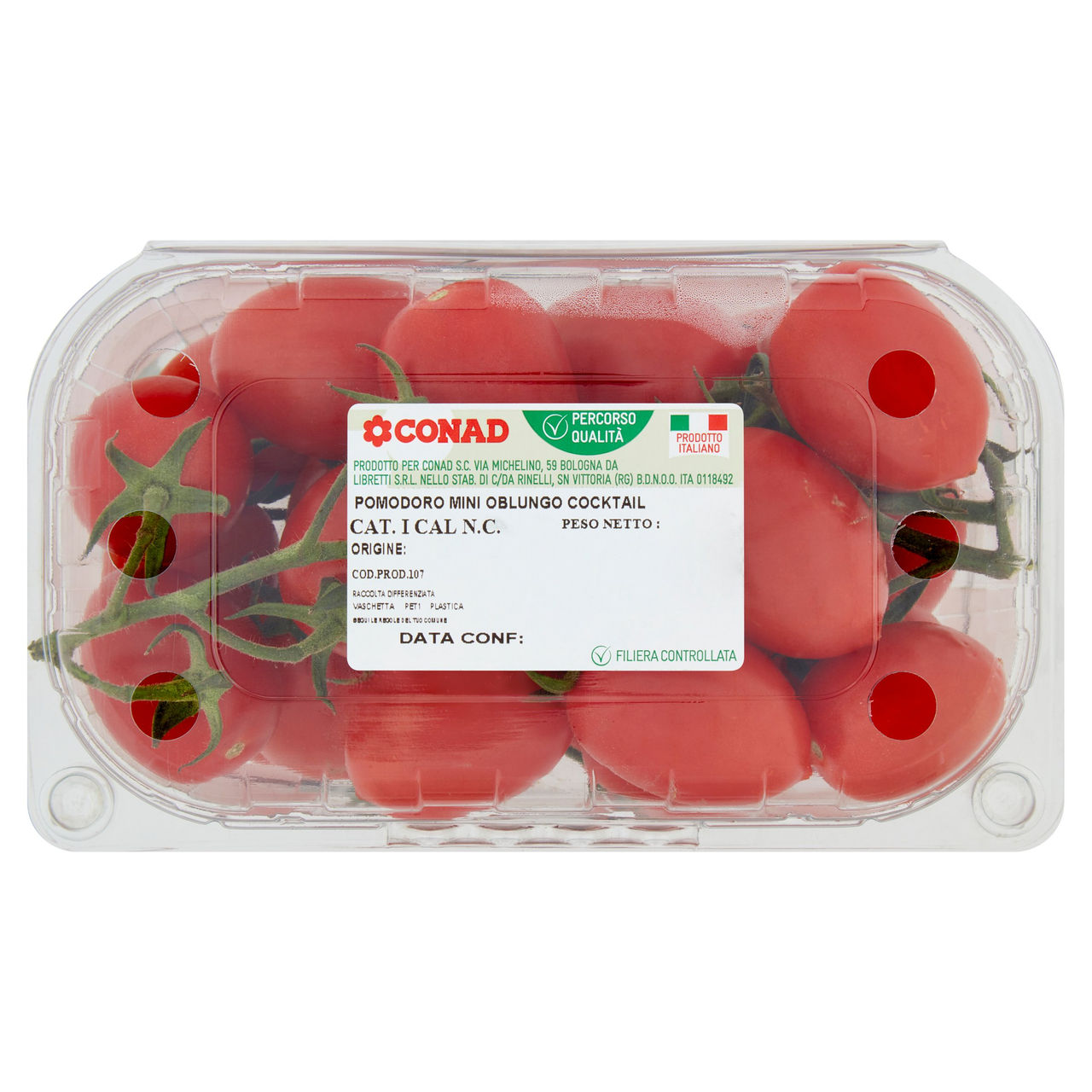 Conad Percorso Qualità Pomodoro Mini Oblungo Cocktail Italia 1 Kg