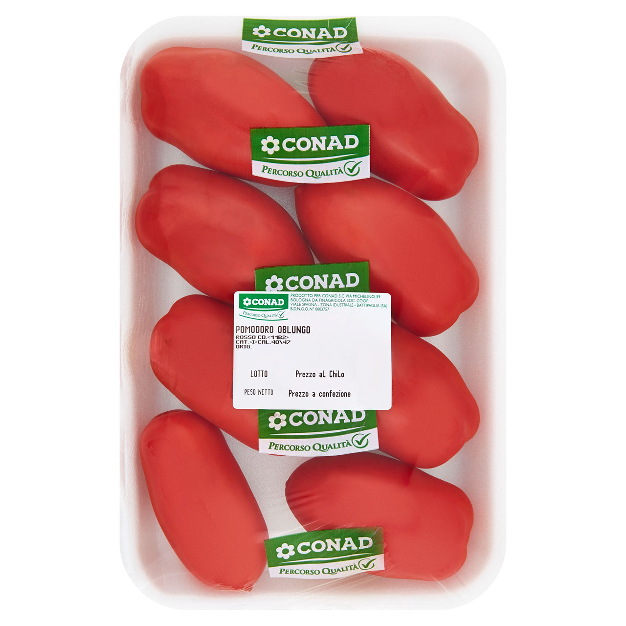 CONAD Percorso Qualità Pomodoro Oblungo Rosso Italia cal. 40/47