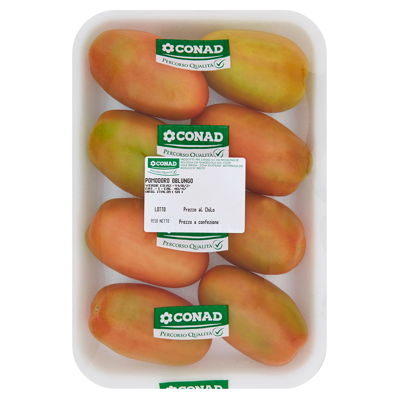 CONAD Percorso Qualità Pomodoro Oblungo Verde Italia cal. 40/47