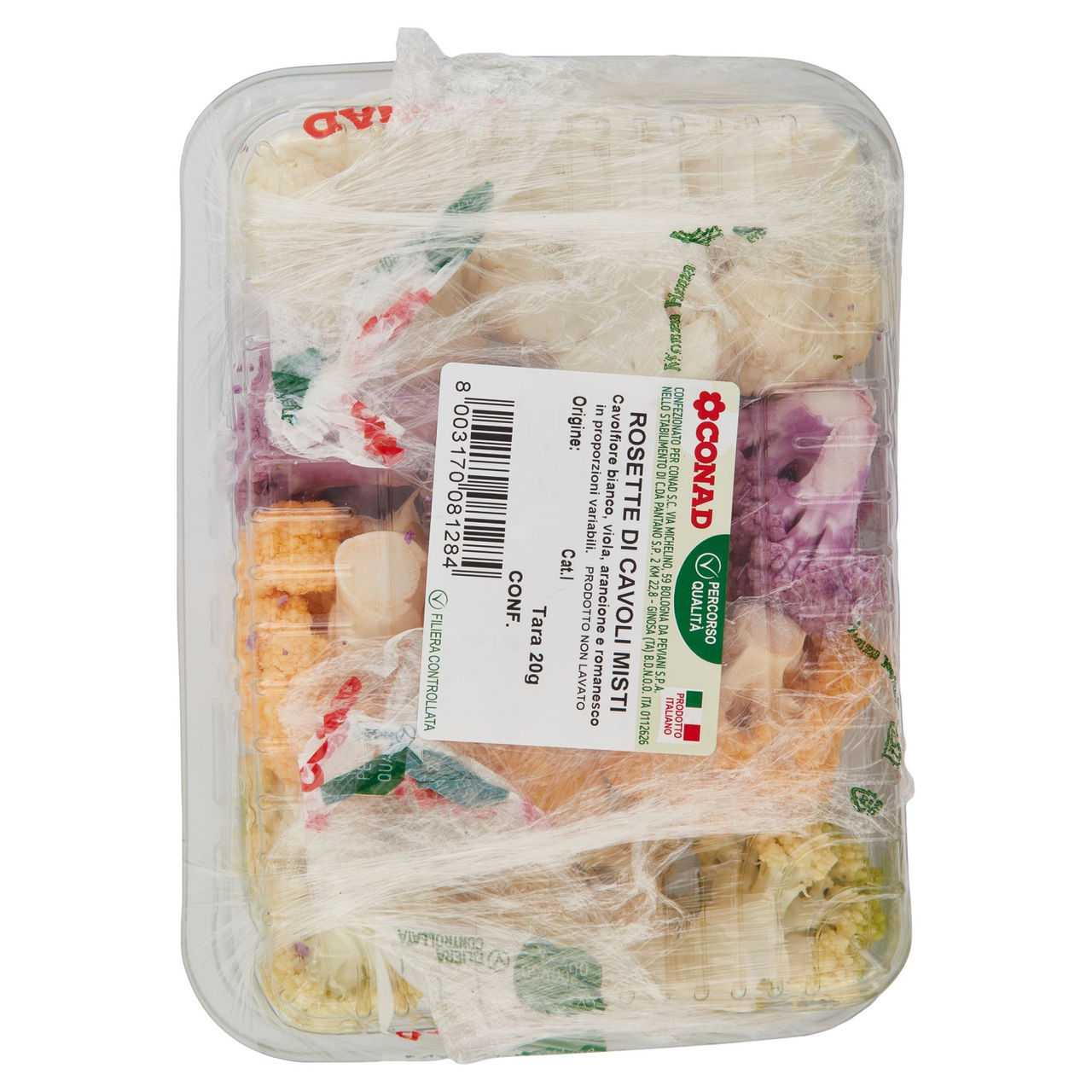 CONAD Percorso Qualità Rosette di Cavoli Misti bianco, viola, arancione e romanesco Italia 400 g