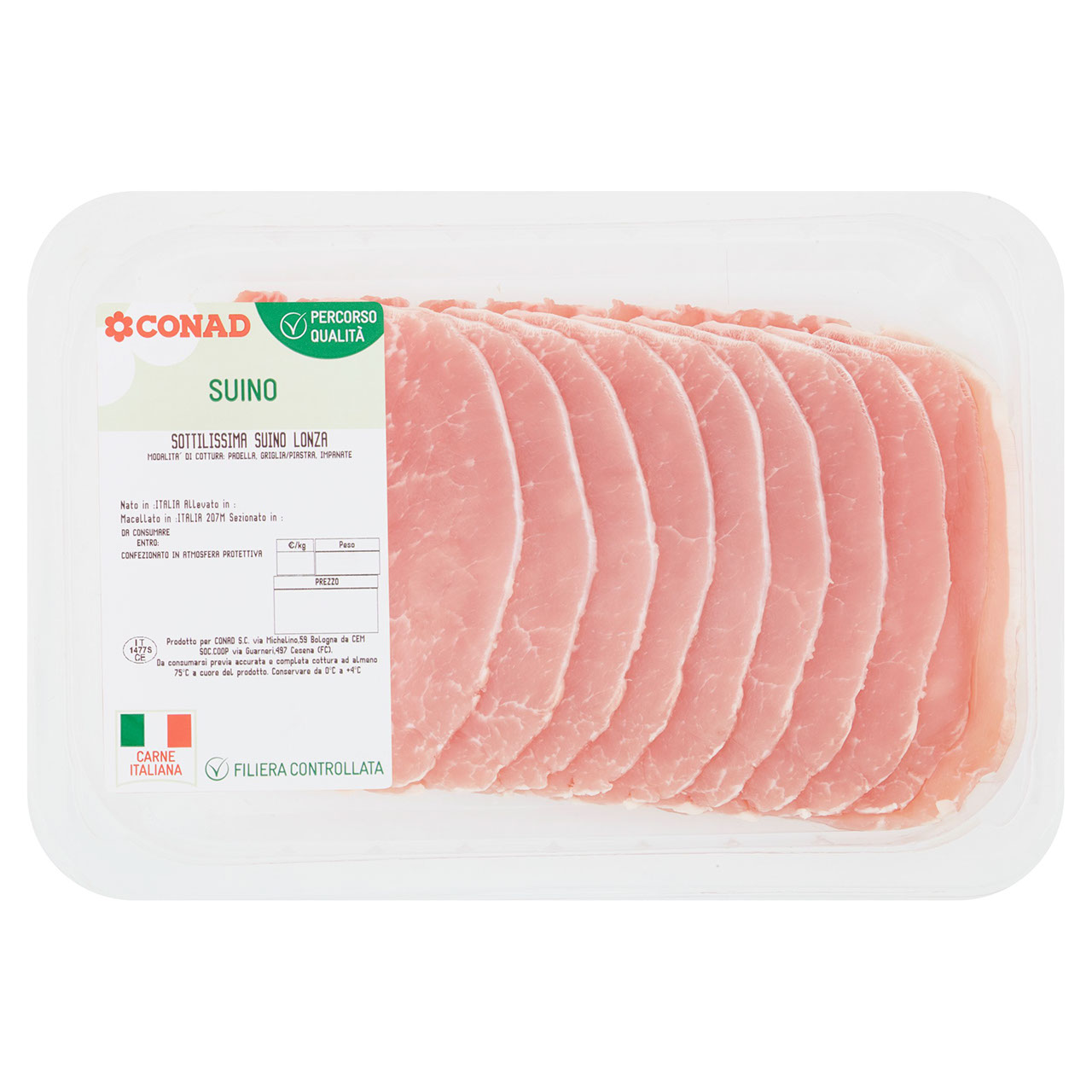 CONAD Percorso Qualità Sottilissima Suino Lonza