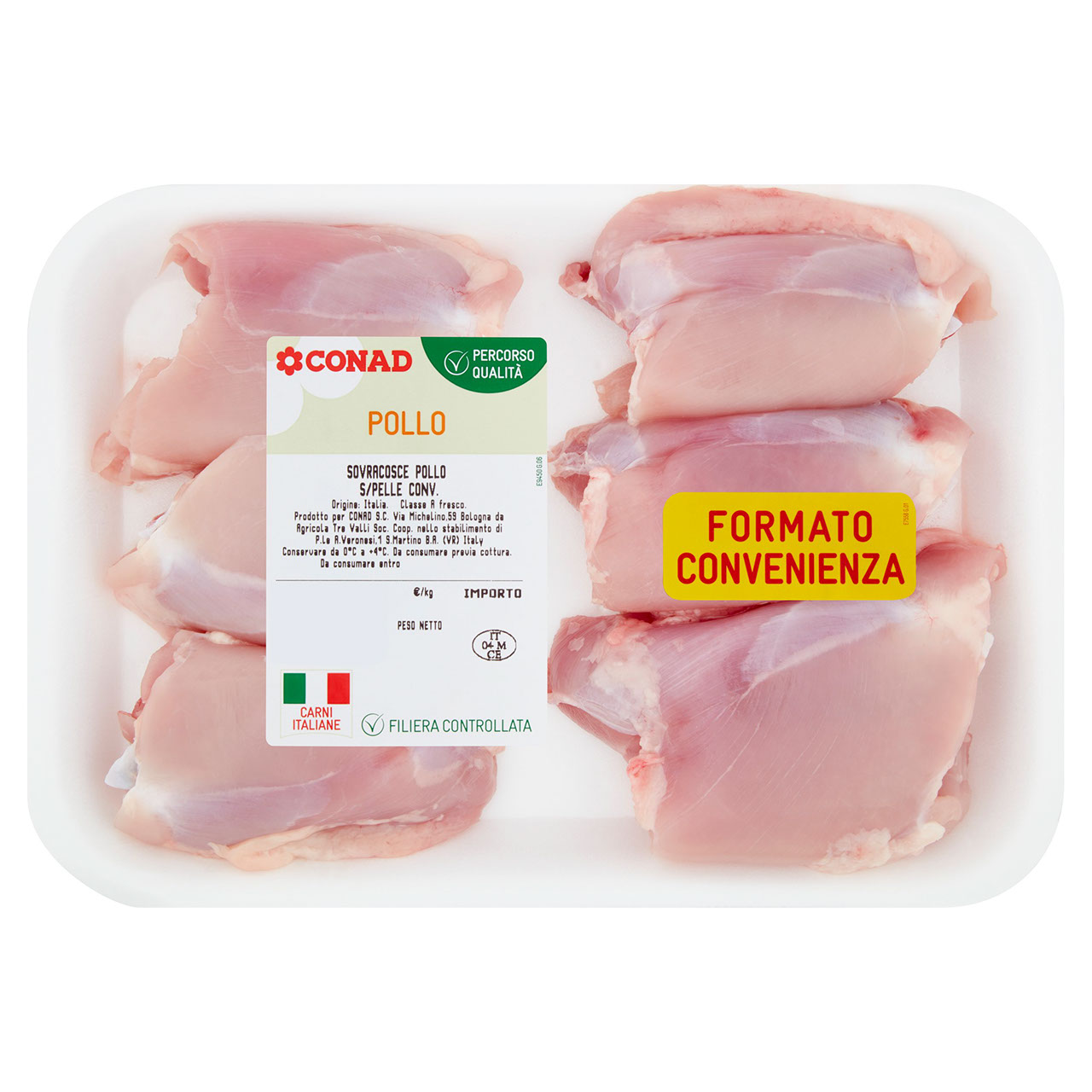 CONAD Percorso Qualità Sovracosce Pollo S/Pelle Conv.