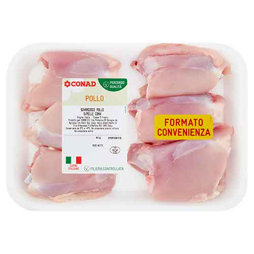 CONAD Percorso Qualità Sovracosce Pollo S/Pelle Conv.