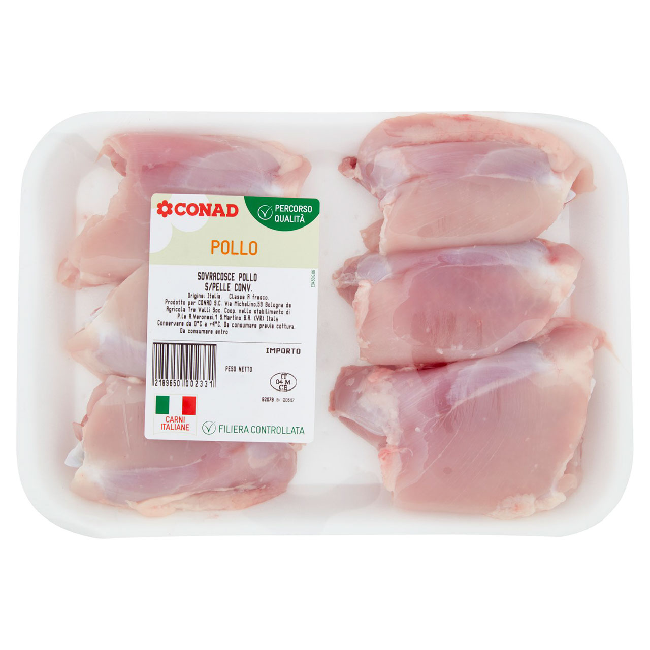 CONAD Percorso Qualità Sovracosce Pollo S/Pelle Conv.