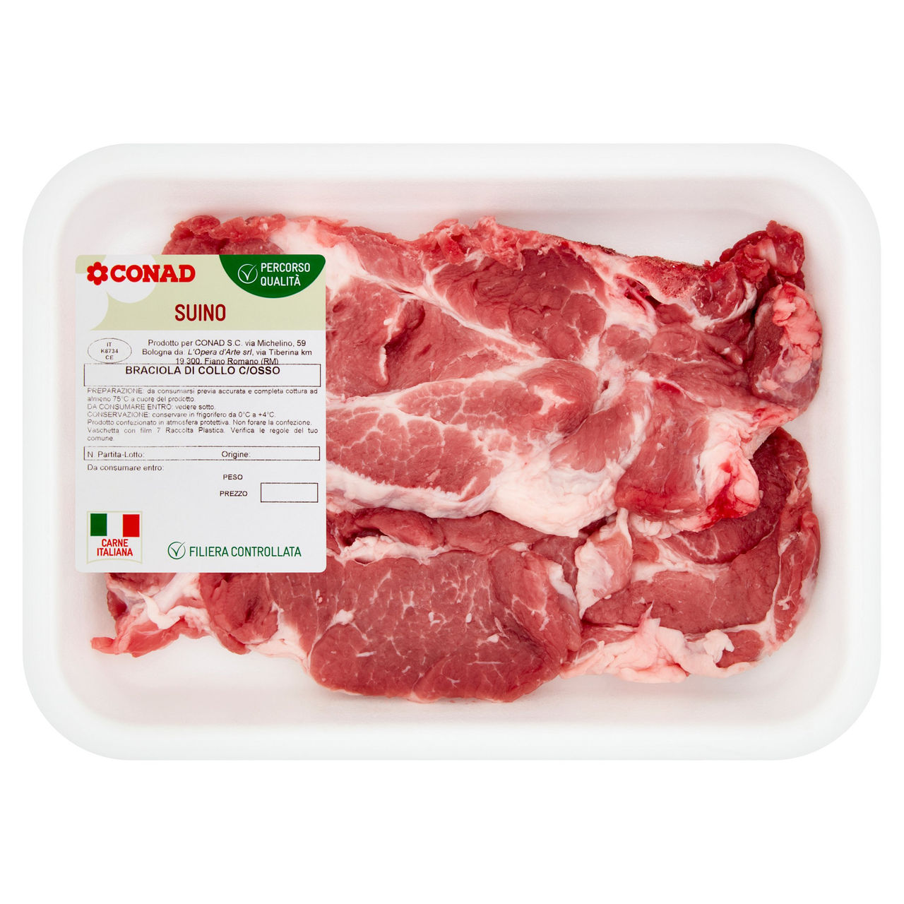 CONAD Percorso Qualità Suino Braciola di Collo c/Osso