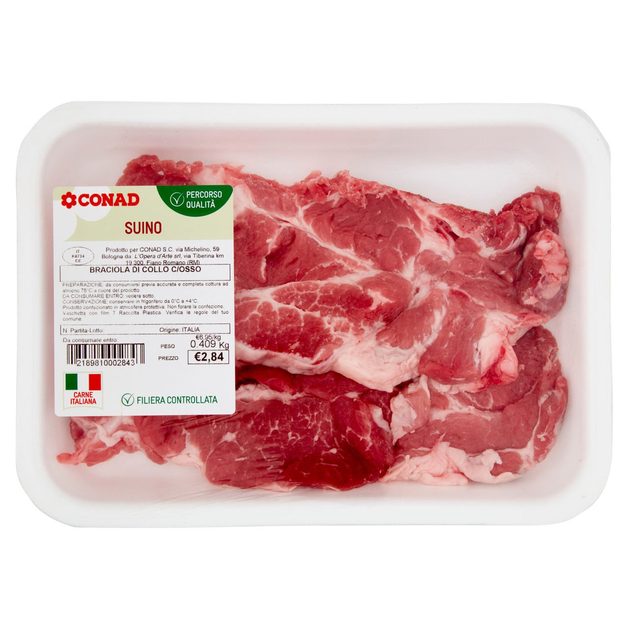 CONAD Percorso Qualità Suino Braciola di Collo c/Osso