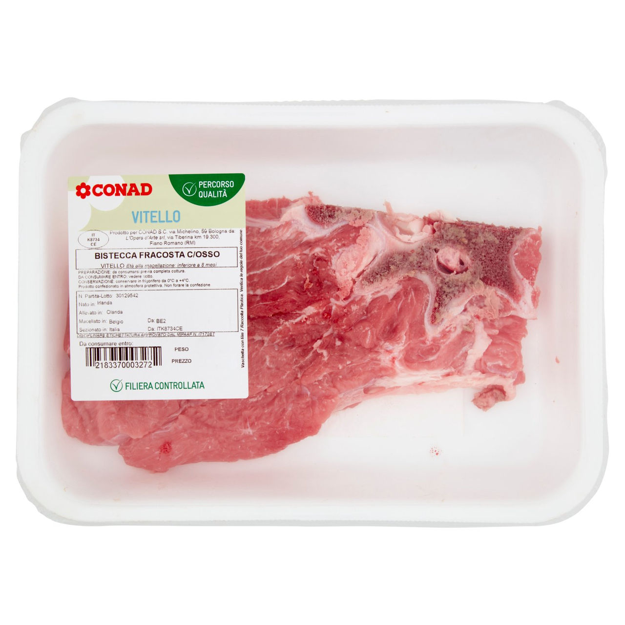 CONAD Percorso Qualità Vitello Bistecca Fracosta c/Osso