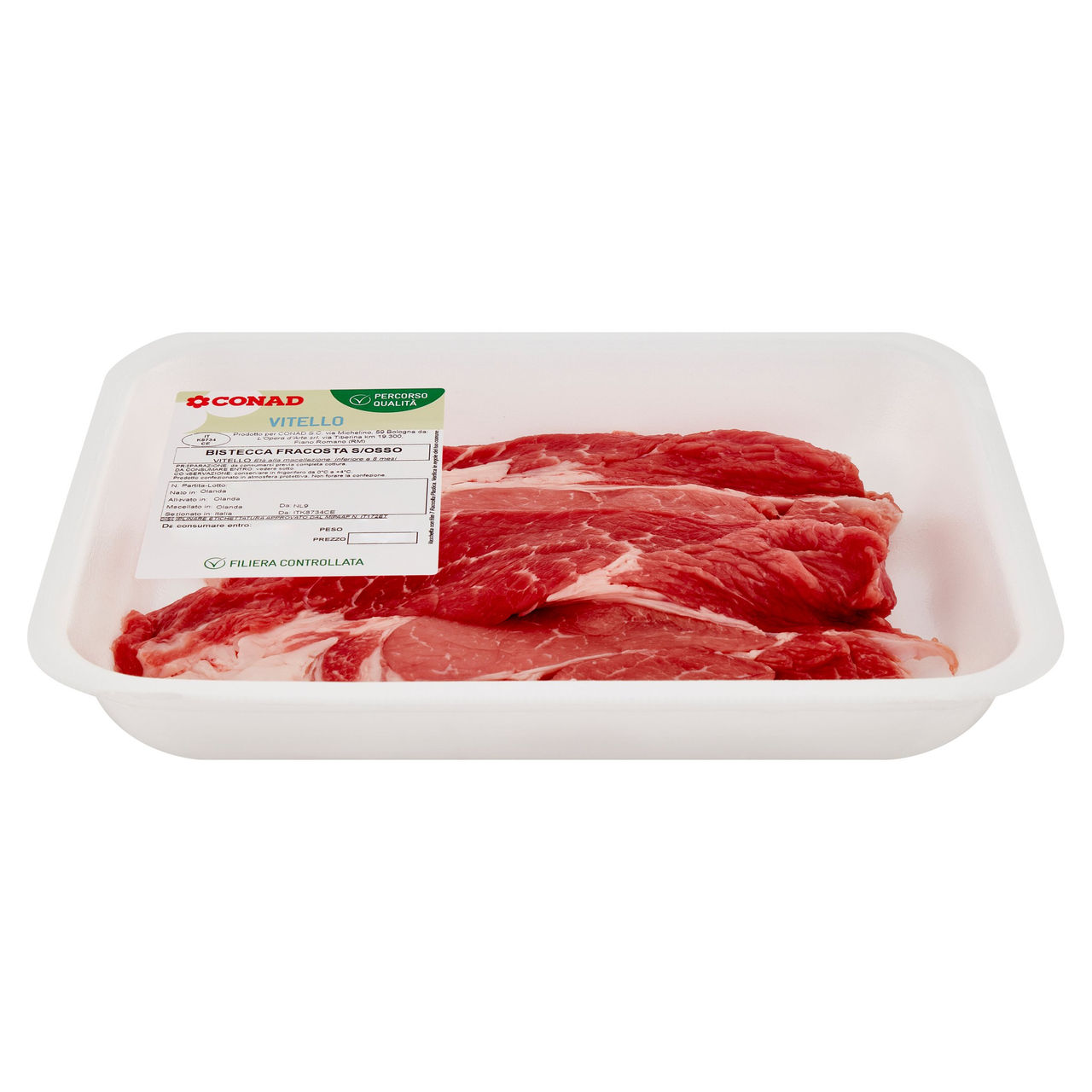 CONAD Percorso Qualità Vitello Bistecca Fracosta S/Osso