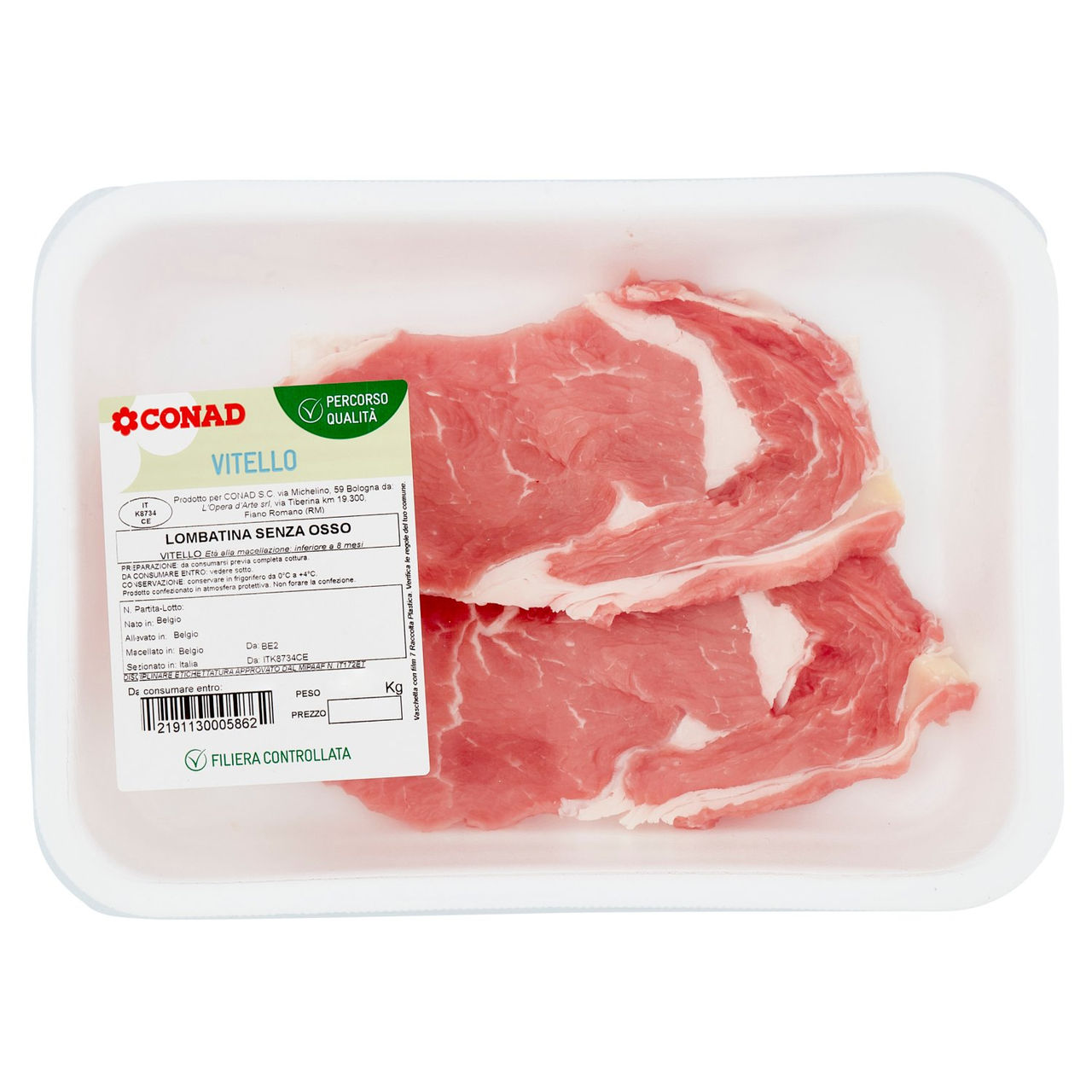 CONAD Percorso Qualità Vitello Lombatina Senza Osso