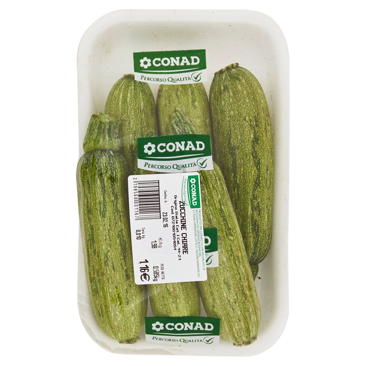 CONAD Percorso Qualità Zucchine Chiare Italia cal. 14-21