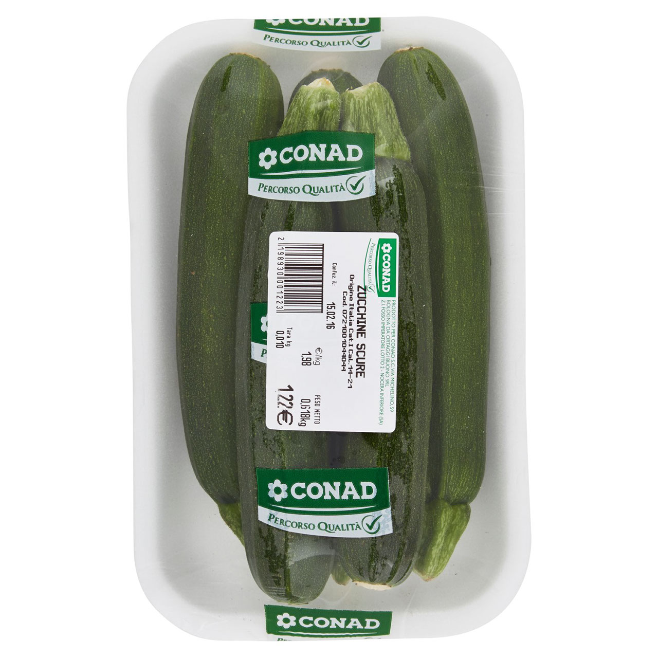 CONAD PERCORSO QUALITÀ Zucchine scure Italia cal. 14-21