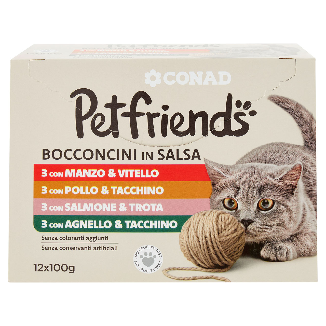CONAD Petfriends Bocconcini in Salsa 12 x 100 g