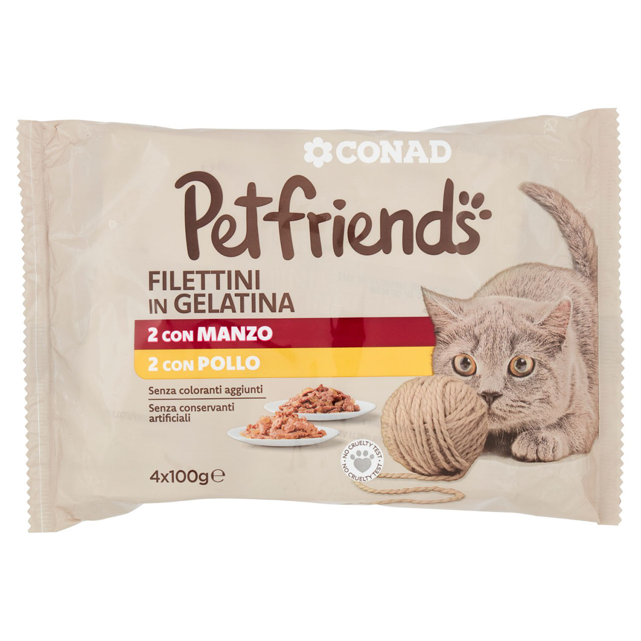 Petfriends Filettini in Gelatina 2 Manzo 2 Pollo