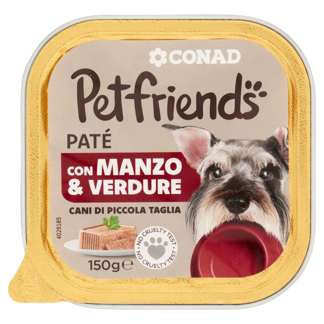 Patè Manzo e Verdure Petfriends 150g Conad