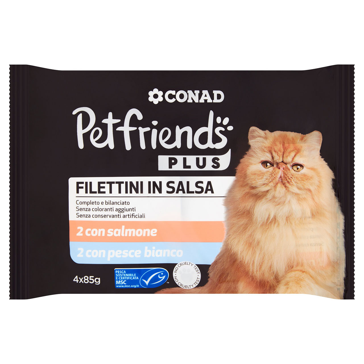Petfriends Plus Filettini in salsa Salmone e Pesce