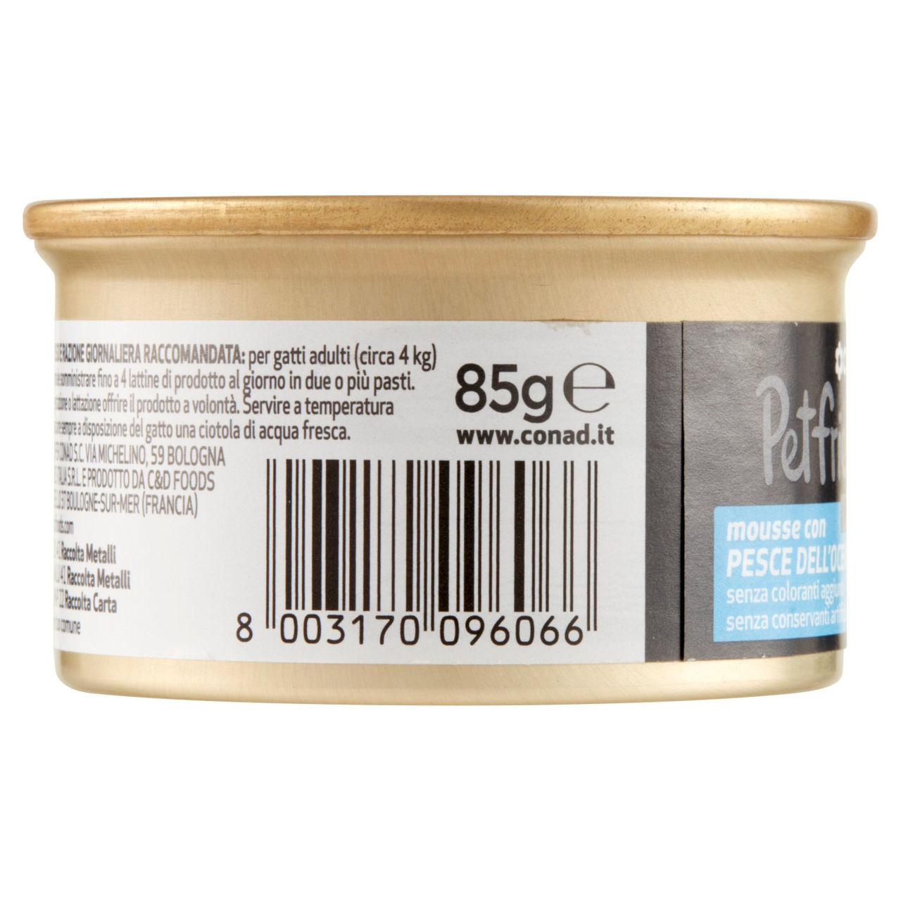 CONAD Petfriends Plus Mousse con Pesce dell'Oceano 85 g