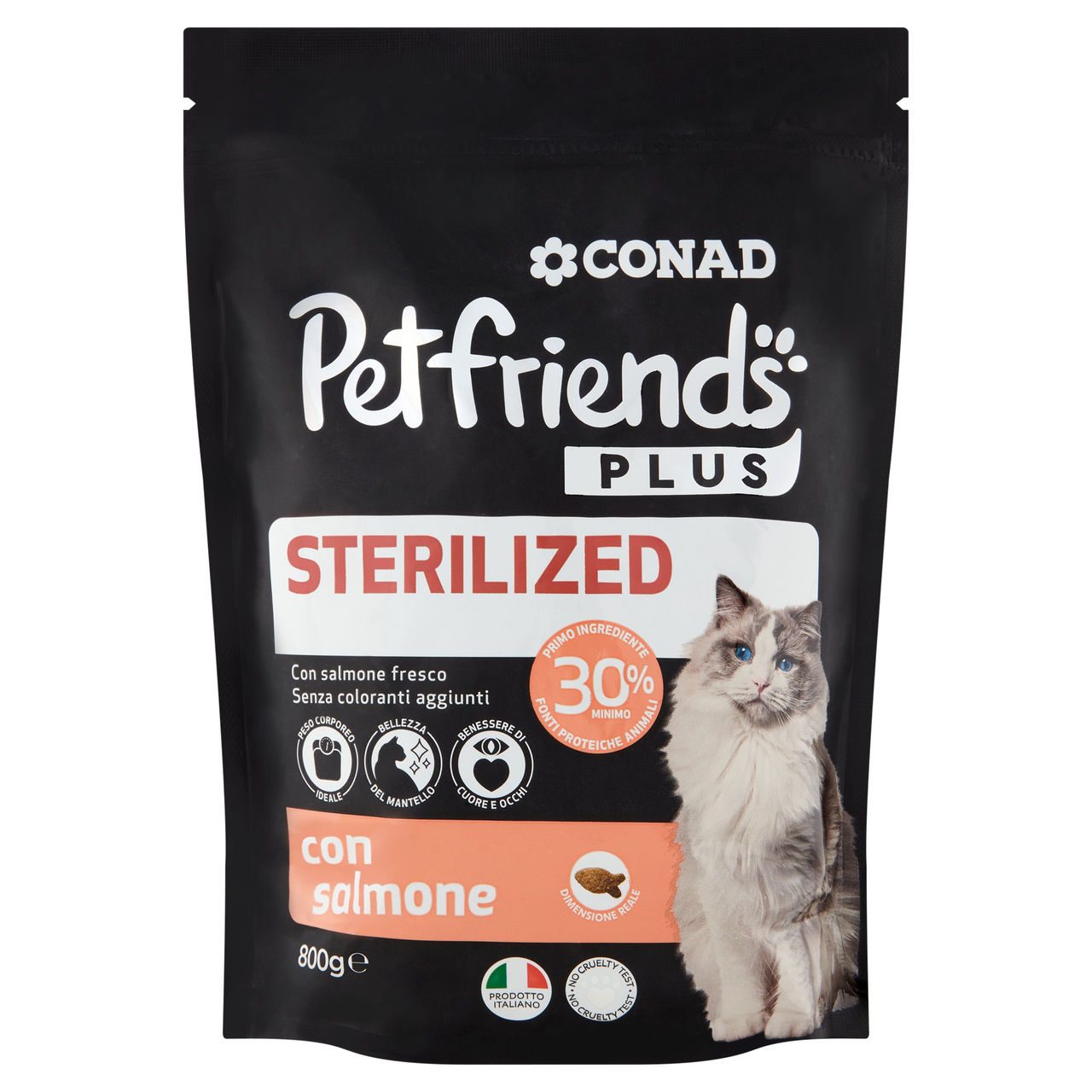 CONAD Petfriends Plus Sterilized con salmone 800 g