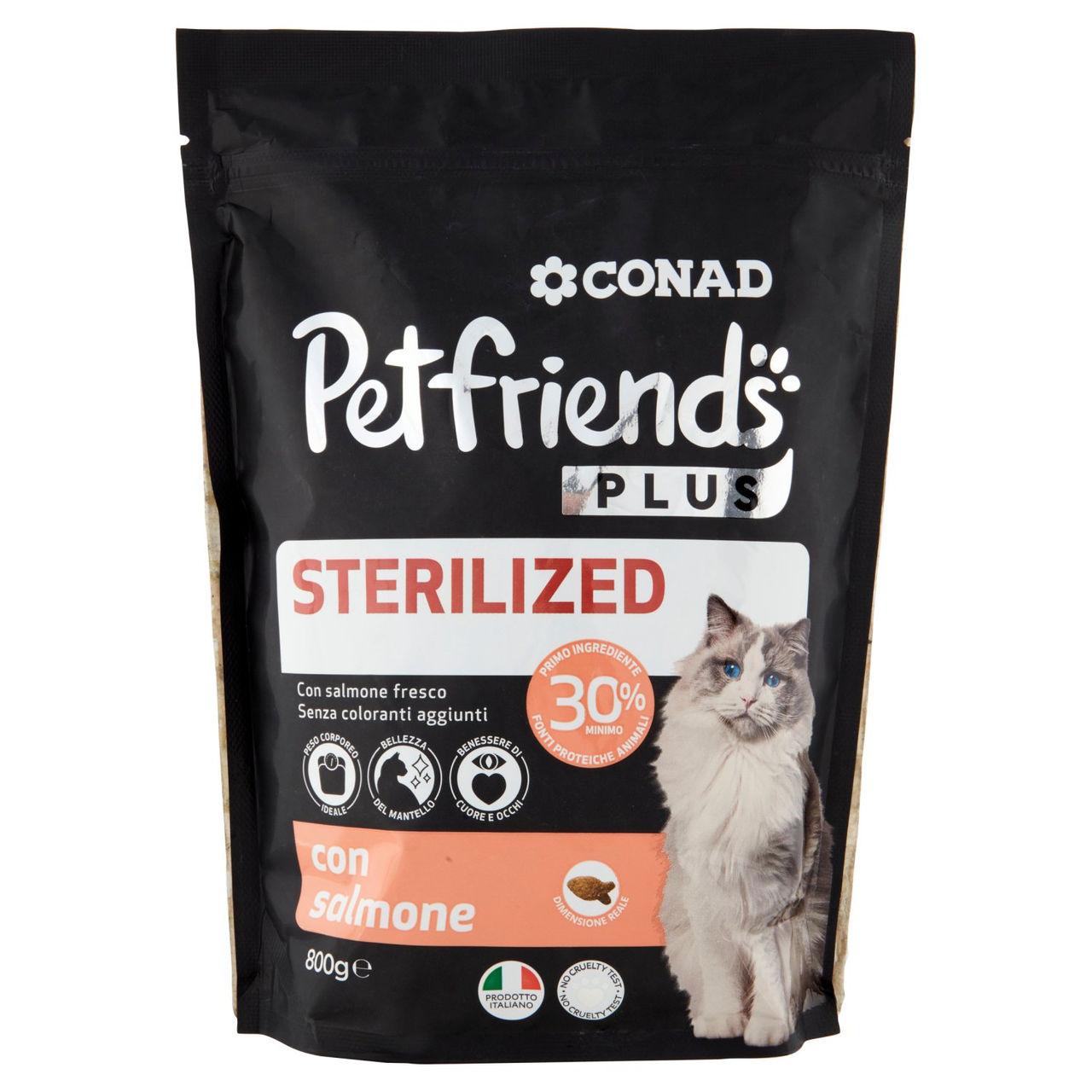 CONAD Petfriends Plus Sterilized con salmone 800 g