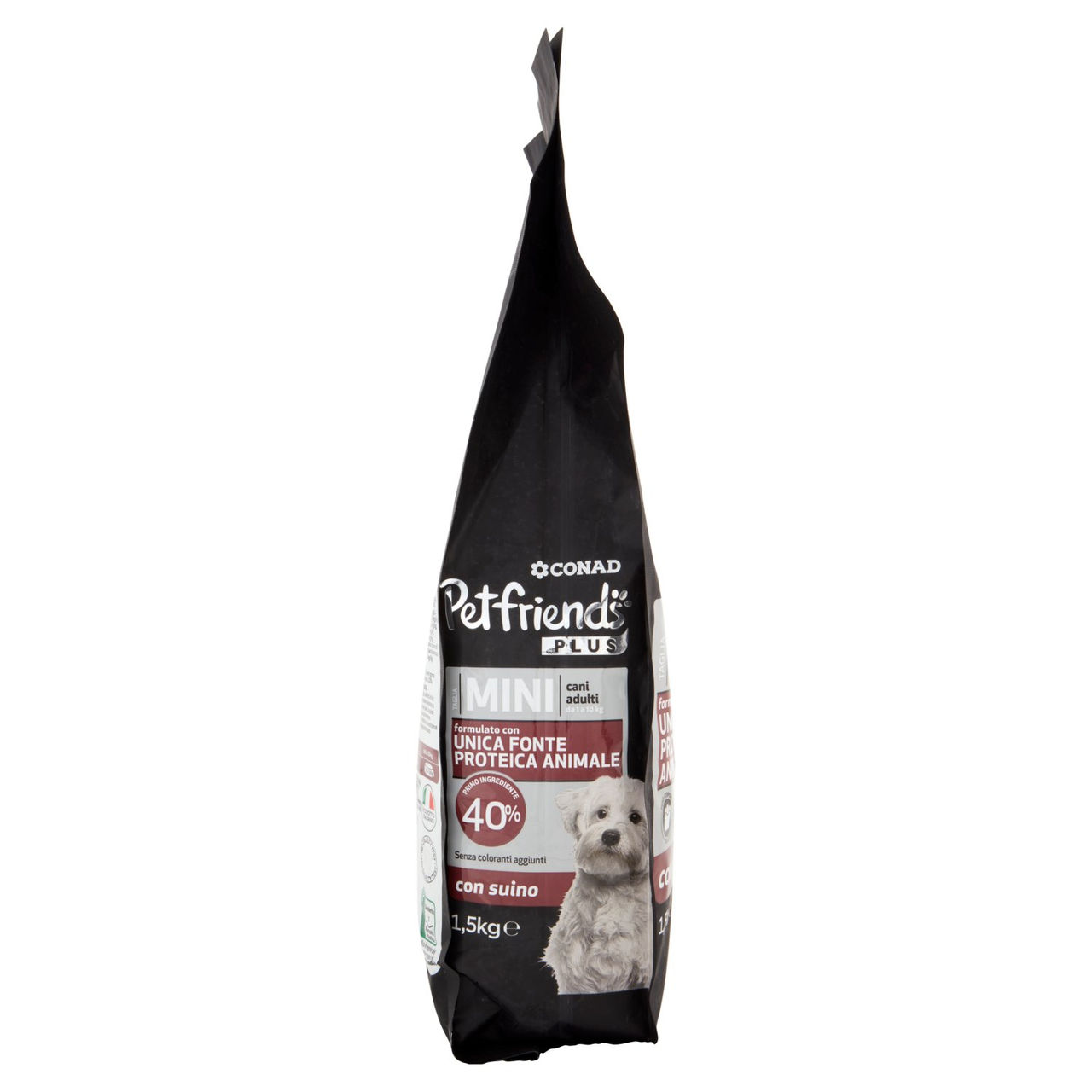 CONAD Petfriends Plus Taglia Mini cani adulti da 1 a 10 kg con suino 1,5 kg