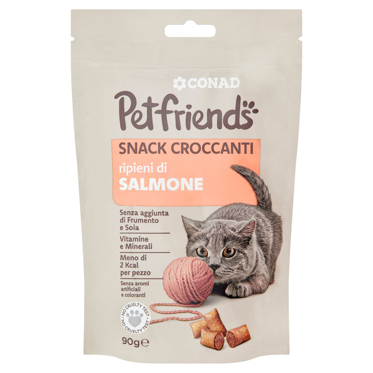 CONAD Petfriends Snack Croccanti ripieni di Salmone 90 g