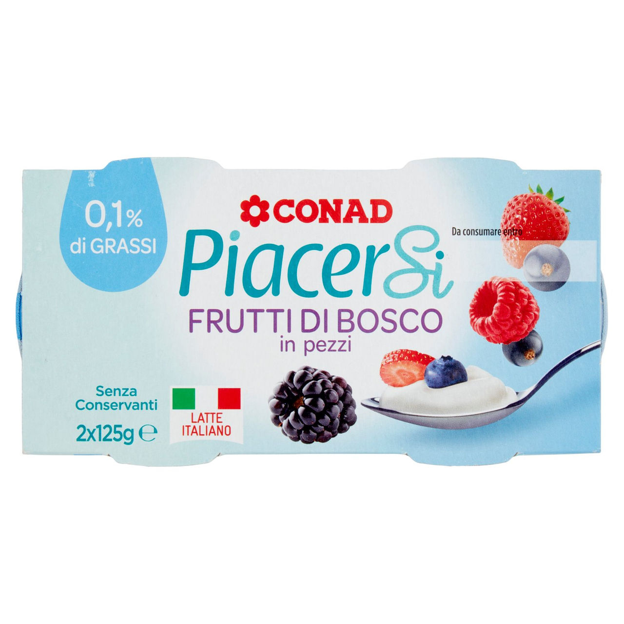 Yogurt Magro 0,1% di Grassi Frutti di Bosco Conad