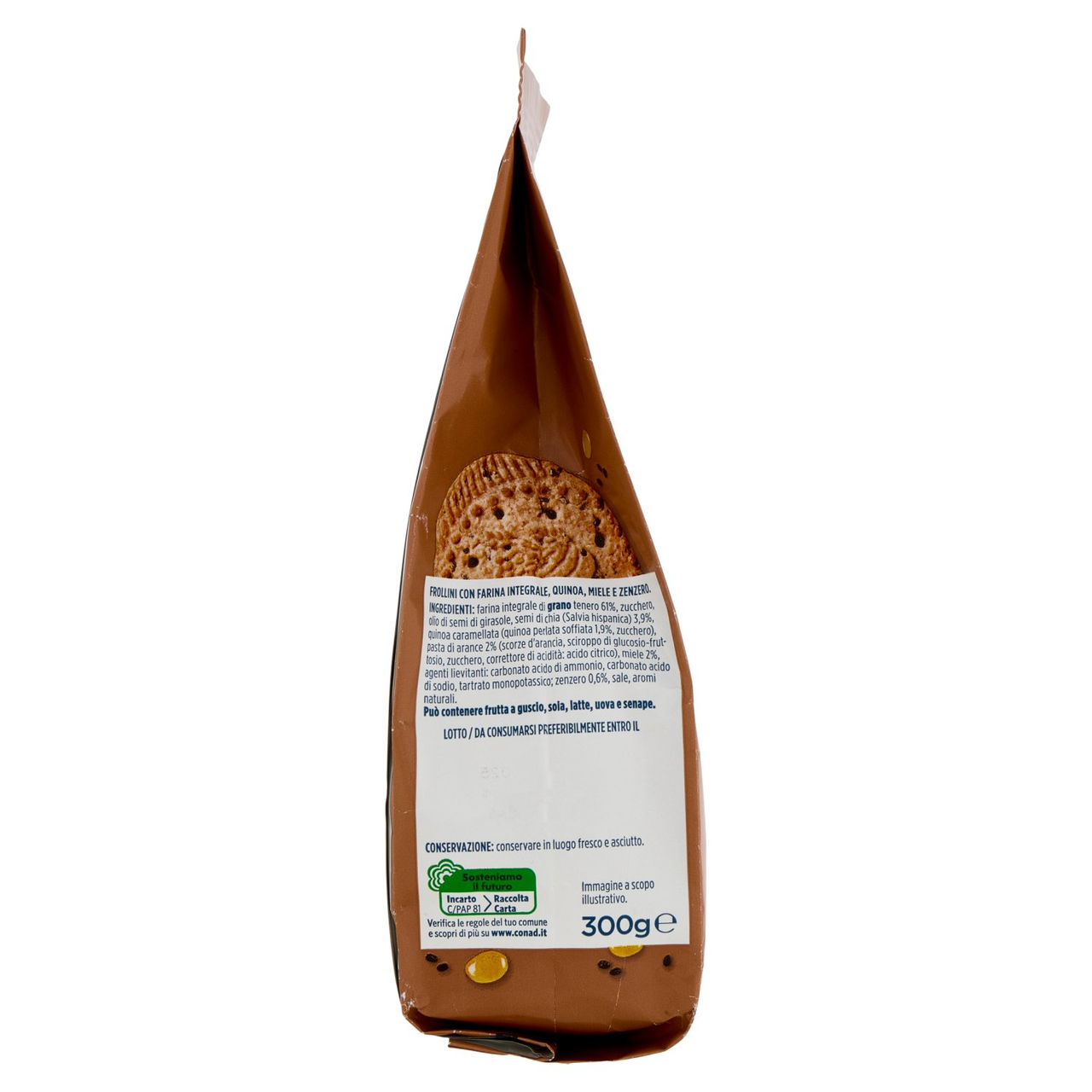 Frollini Farina Integrale Quinoa Miele Zenzero