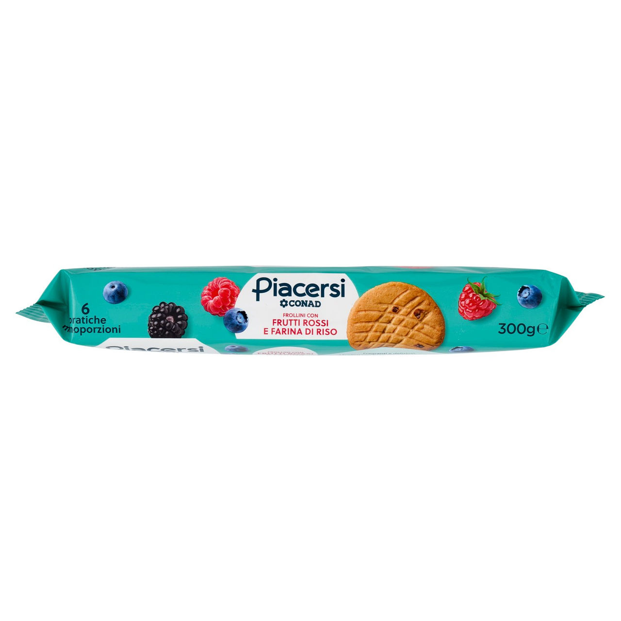 Frollini con Frutti Rossi e Farina di Riso 6x50 g