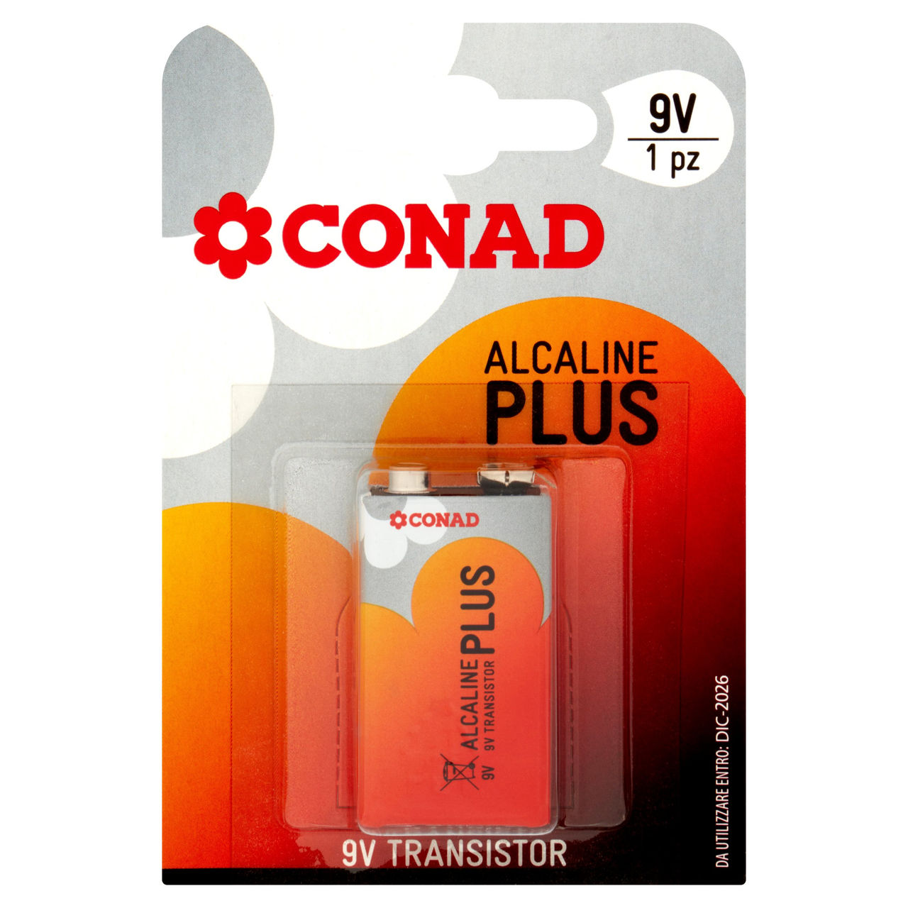 CONAD Pila Alcaline Plus Transistor 9V 1 pz