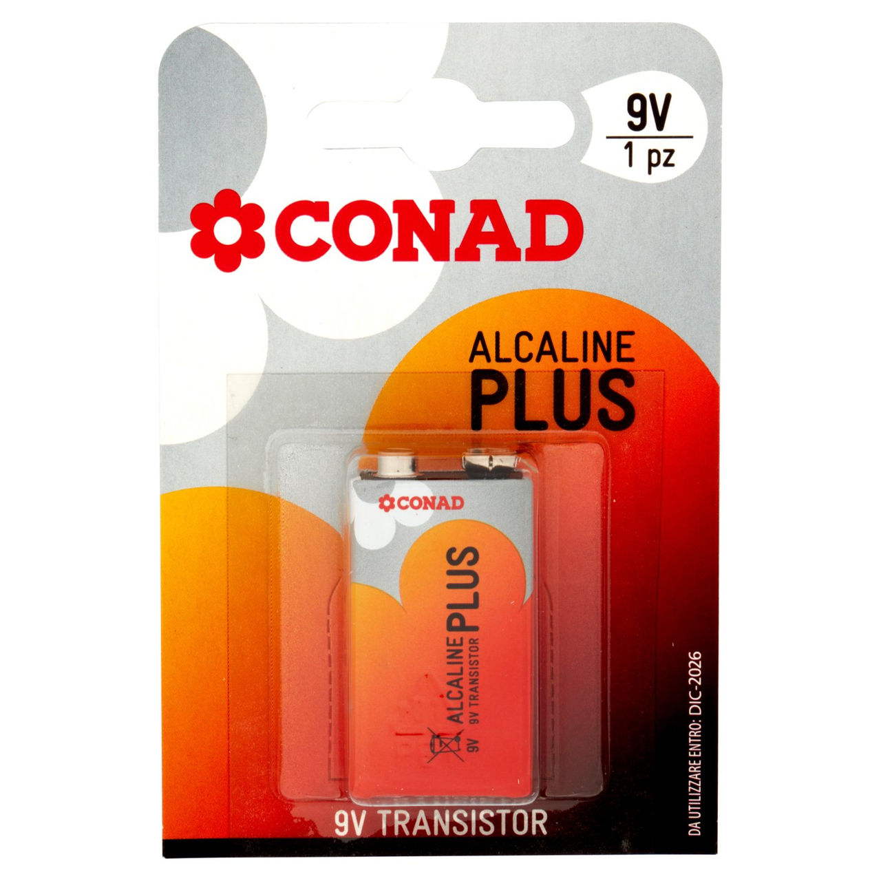 CONAD Pila Alcaline Plus Transistor 9V 1 pz