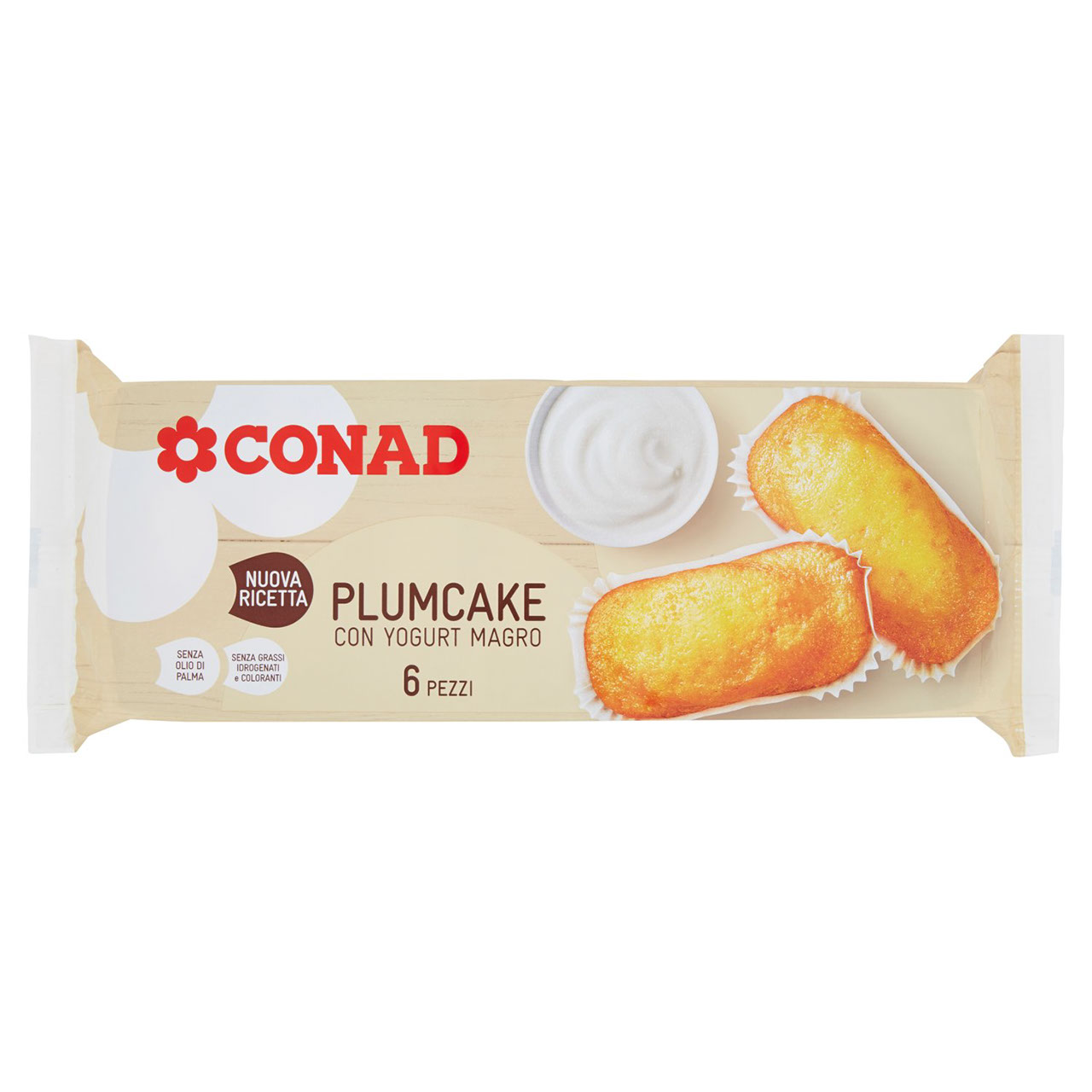 Plumcake con yogurt magro 6 pezzi Conad