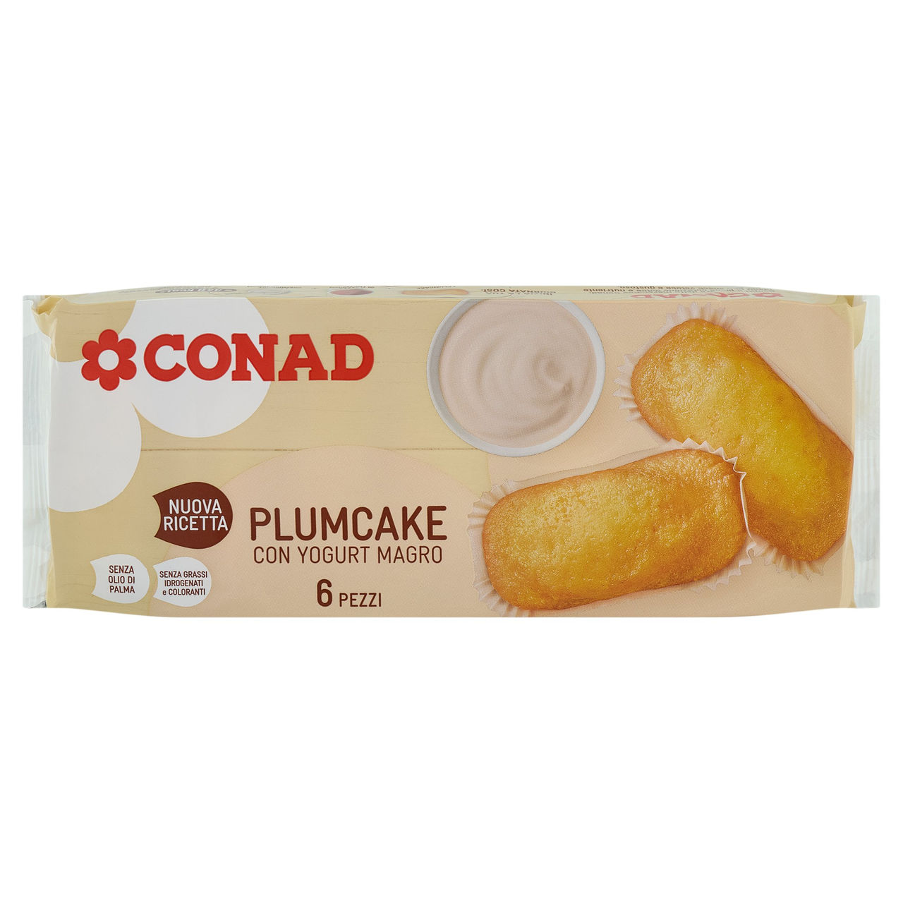 Plumcake con yogurt magro 6 pezzi Conad