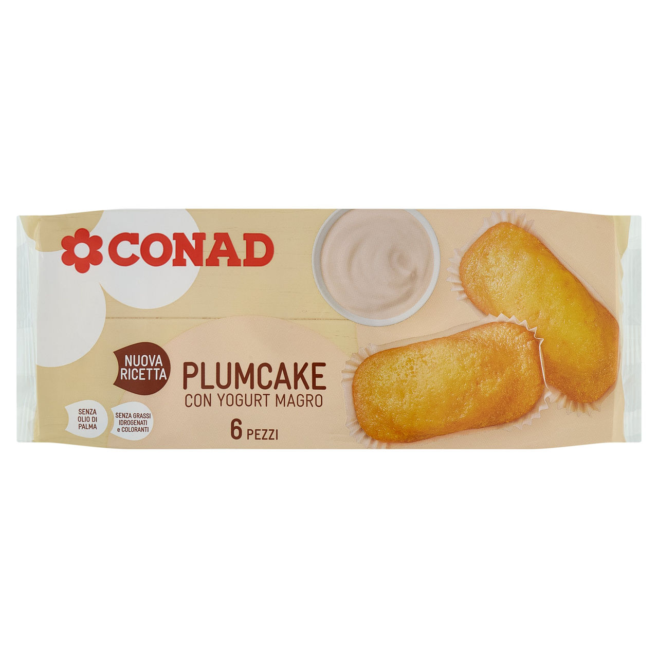 Plumcake con yogurt magro 6 pezzi Conad
