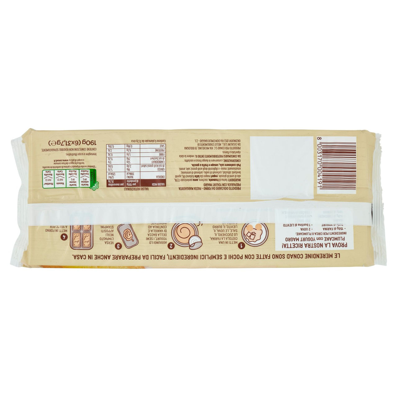 Plumcake con yogurt magro 6 pezzi Conad