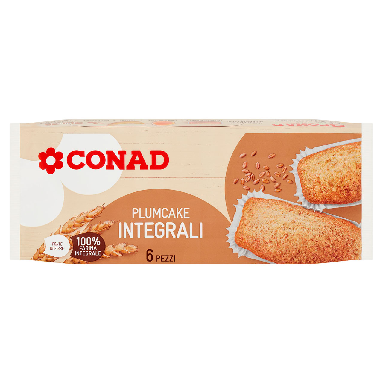 CONAD Plumcake Integrali 6 Pezzi 190 g
