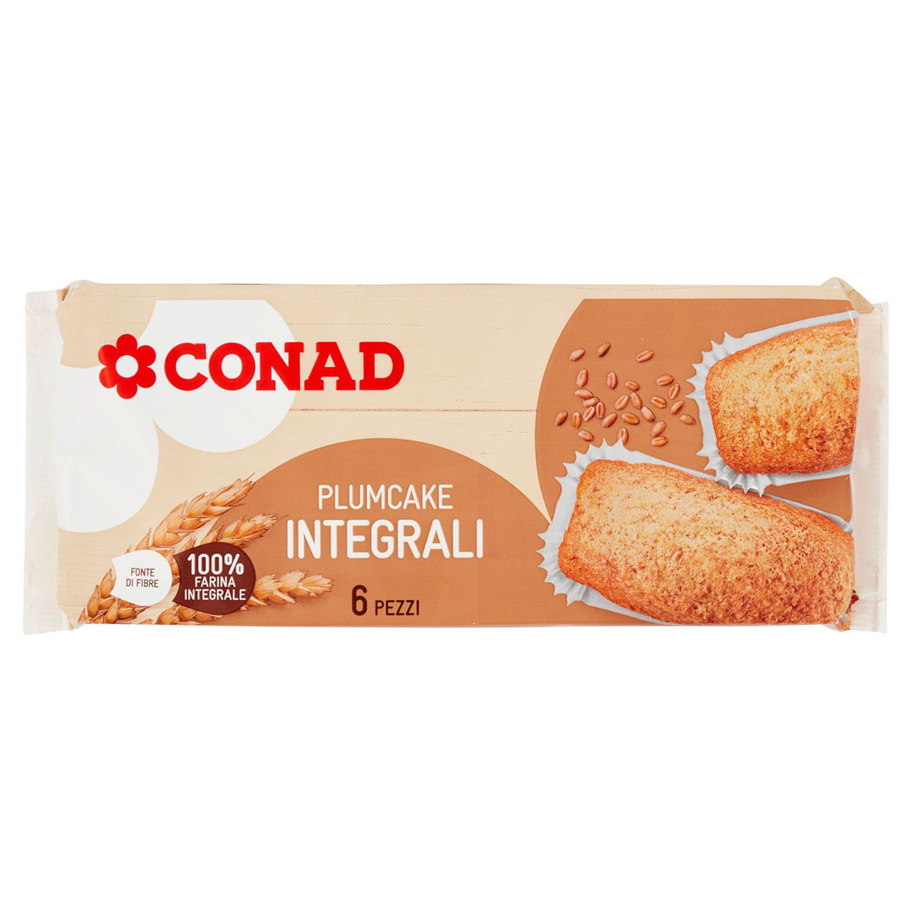 CONAD Plumcake Integrali 6 Pezzi 190 g