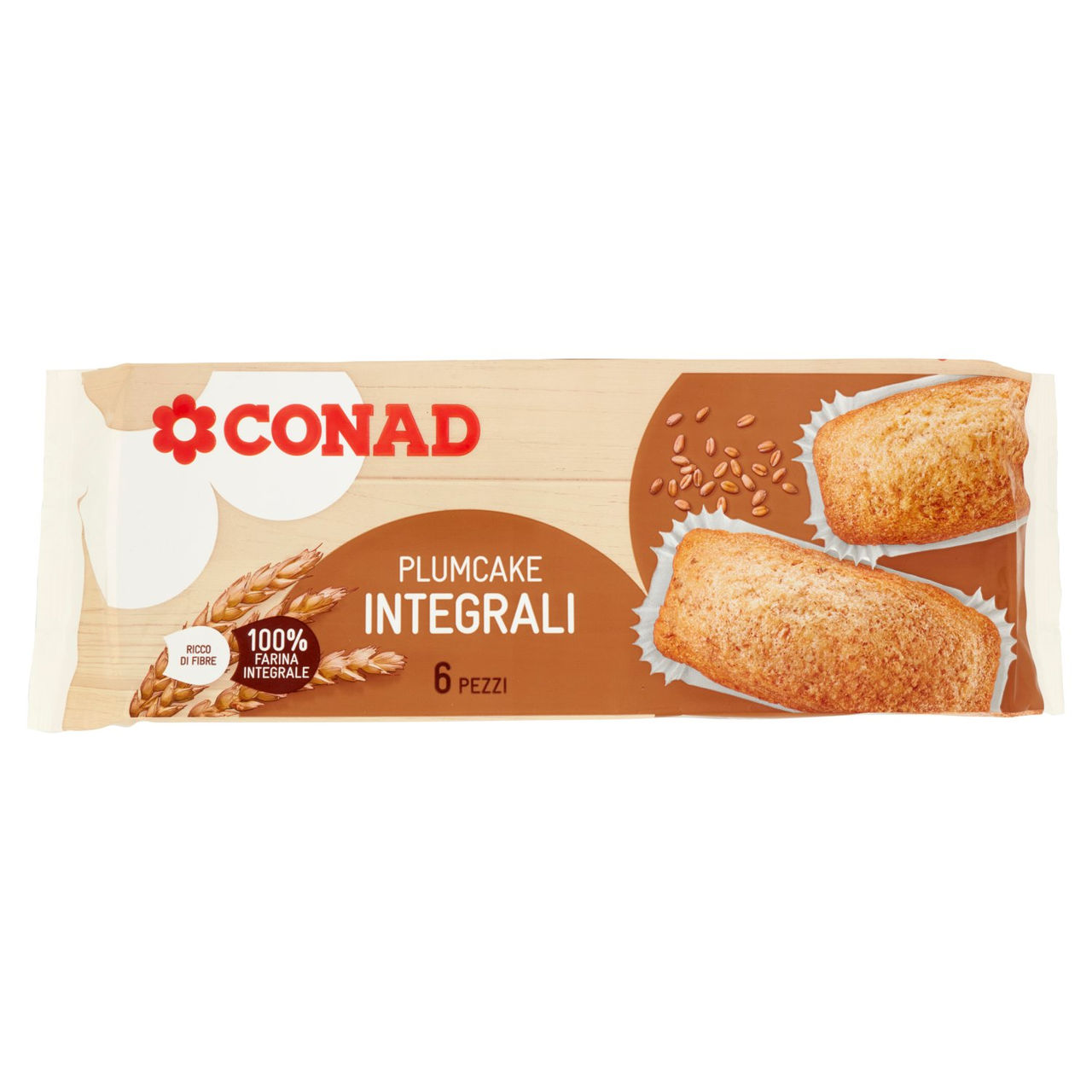 CONAD Plumcake Integrali 6 Pezzi 198 g