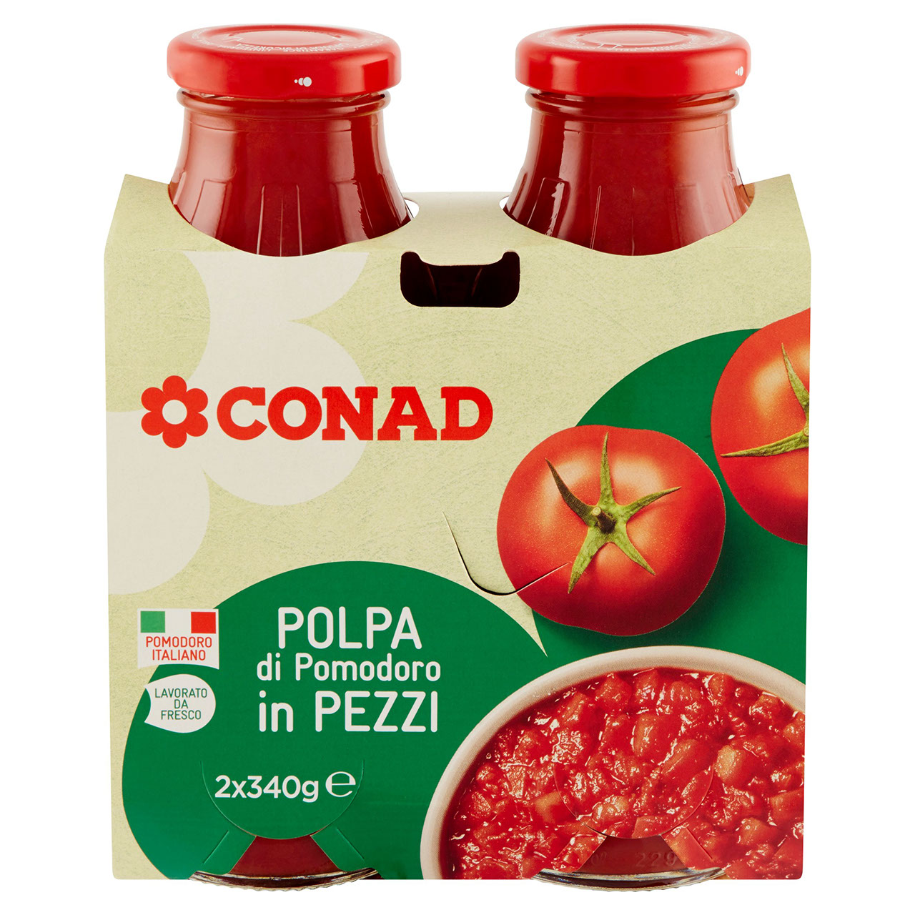 Polpa di Pomodoro in Pezzi 2 x 340 g Conad online