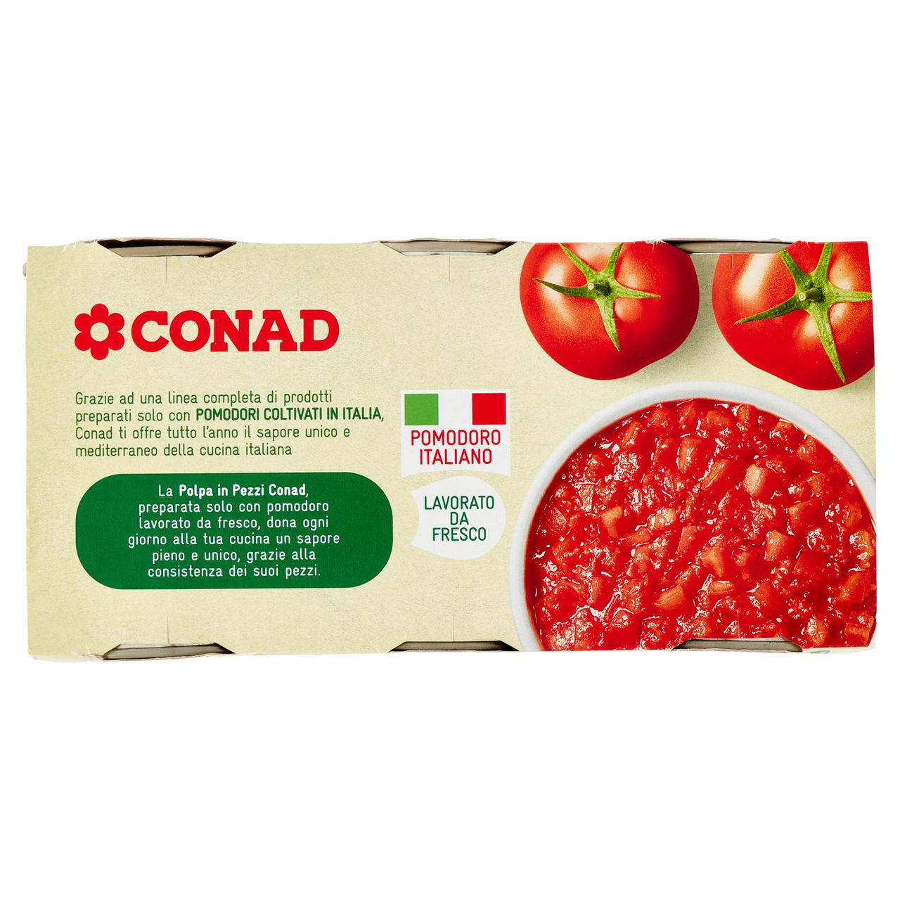 Polpa di Pomodoro in Pezzi 3 x 400 g Conad online