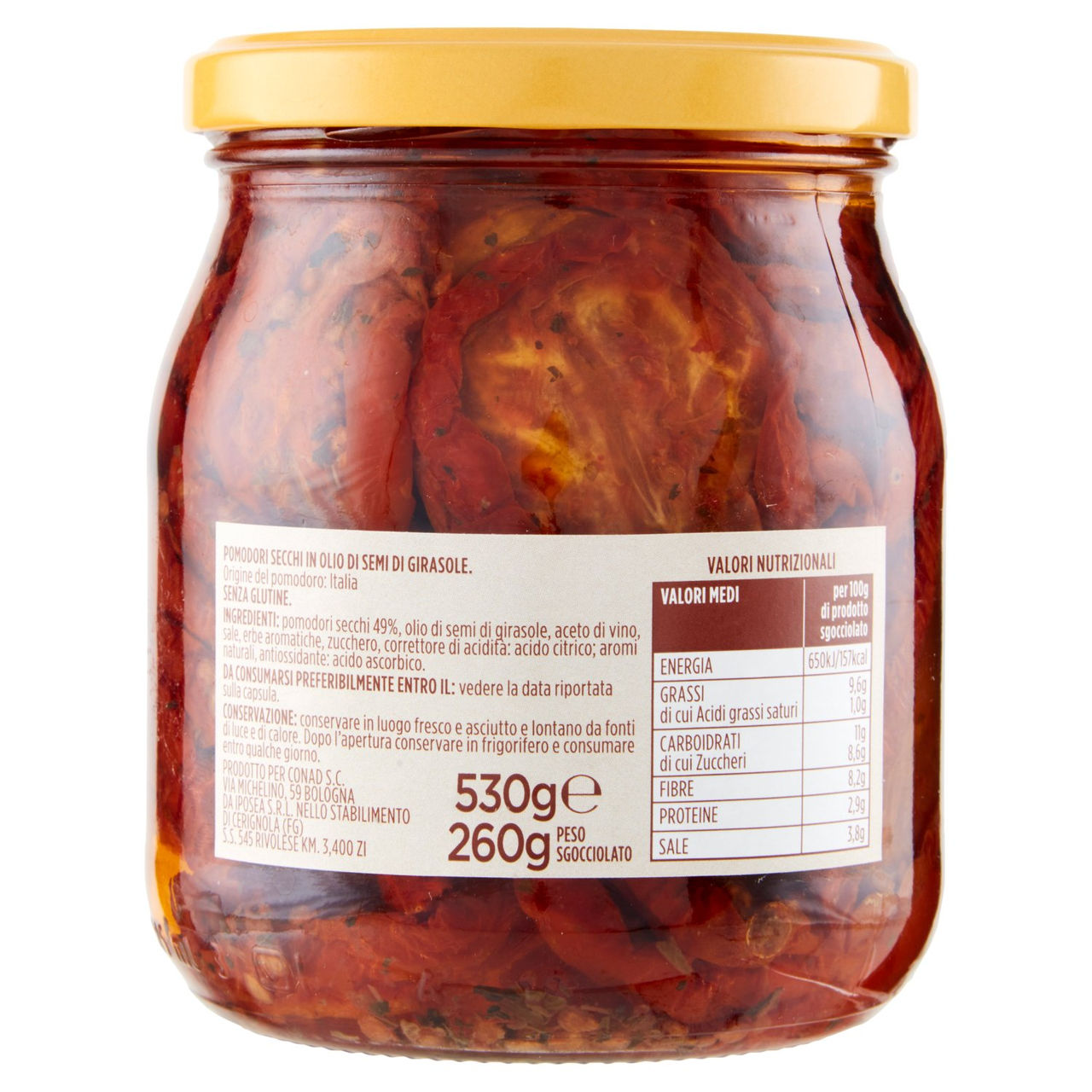 CONAD Pomodori Secchi Sottolio 530 g