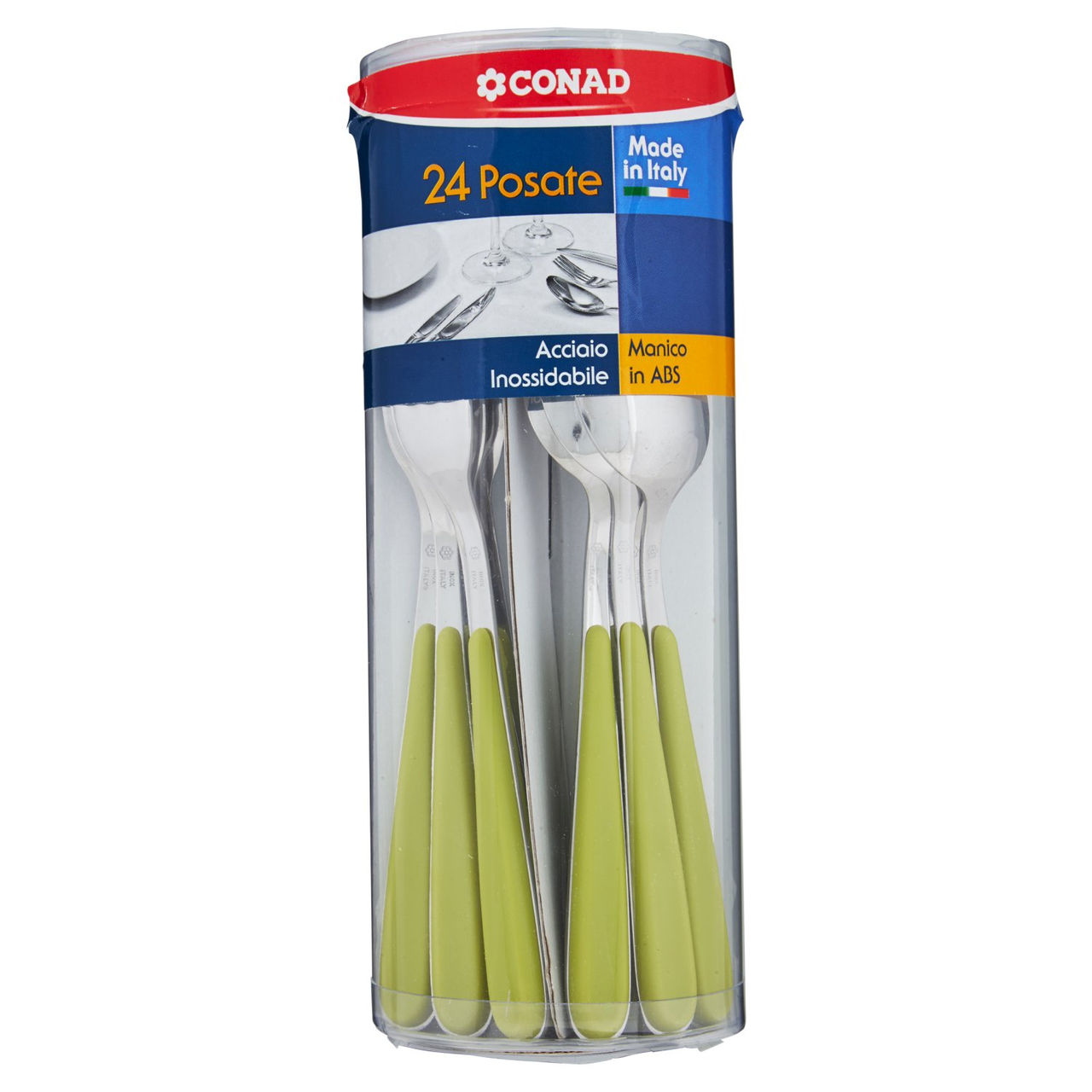 CONAD Posate Acciaio Inossidabile Manico in ABS 24 pz