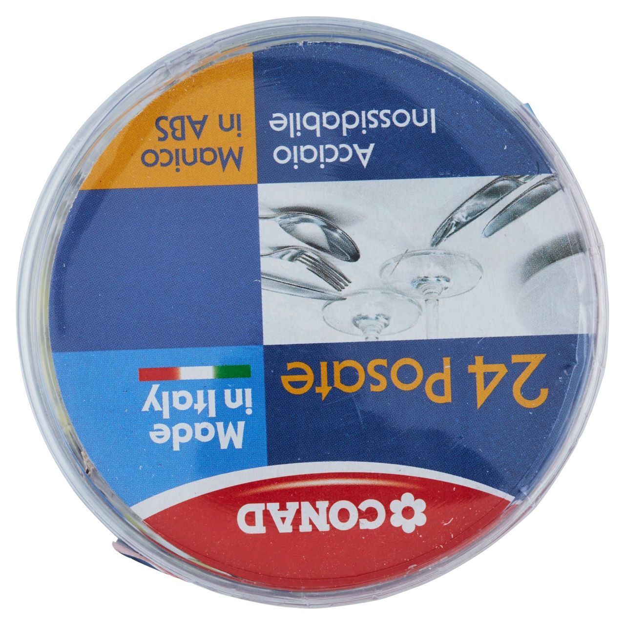 CONAD Posate Acciaio Inossidabile Manico in ABS 24 pz