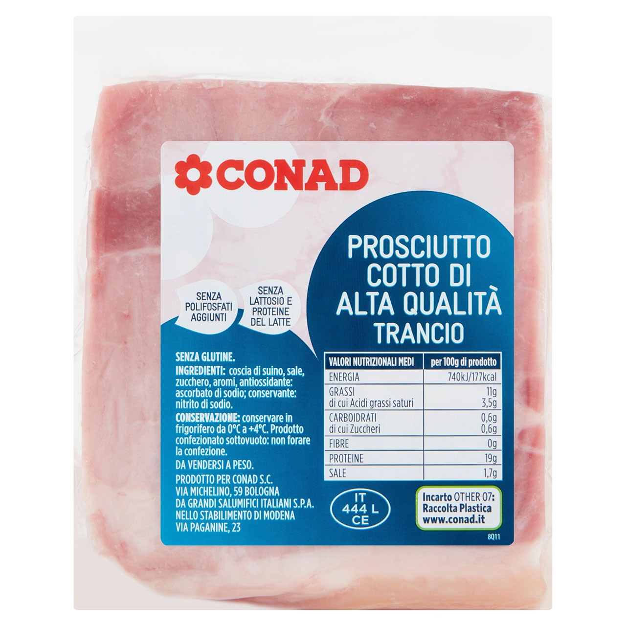 CONAD Prosciutto Cotto di Alta Qualità Trancio