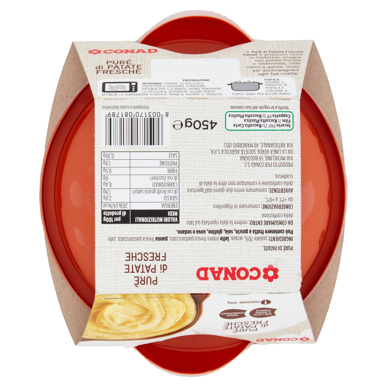 Purè Fresco 450 g Conad in vendita online