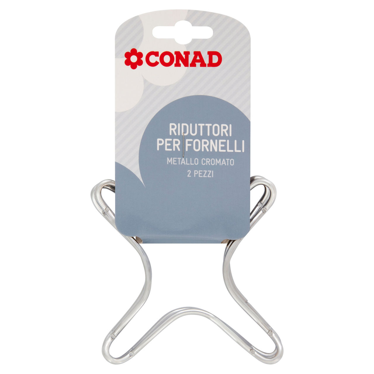 CONAD Riduttori per Fornelli Metallo Cromato 2 pz
