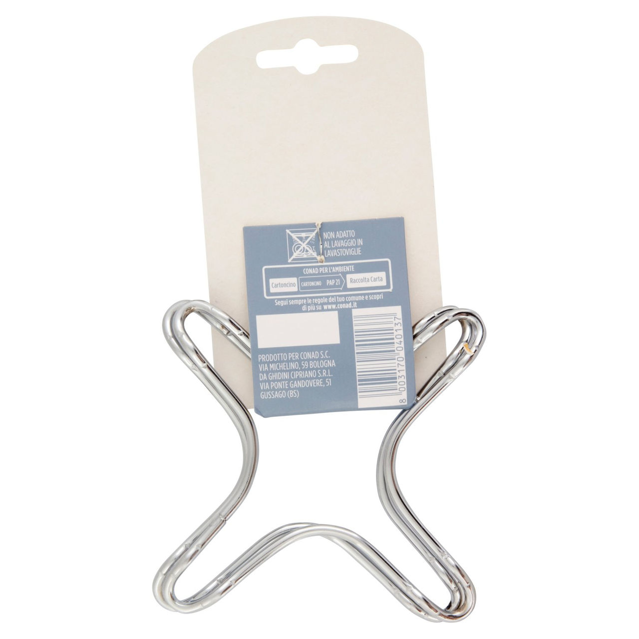 CONAD Riduttori per Fornelli Metallo Cromato 2 pz